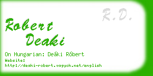robert deaki business card